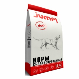JUMP Сухой корм для собак всех пород с ягненком и птицей - 13 кг