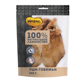 Мнямс лакомство для собак уши говяжьи 590 г
