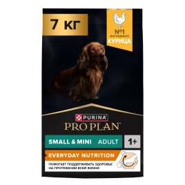 Сухой корм Purina Pro Plan Adult Small & Mini Chicken & Rice для взрослых собак мелких и карликовых пород, с курицей и рисом, 7 кг