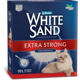 Наполнитель White Sand комкующийся "Экстра", без запаха, 8.5 кг