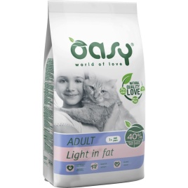 Oasy Dry Cat Adult Light in fat сухой корм для взрослых кошек склонных к ожирению с курицей - 300 г
