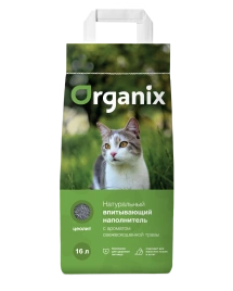 Наполнитель Organix впитывающий для кошачьего туалета, с ароматом свежескошенной травы, 16 л
