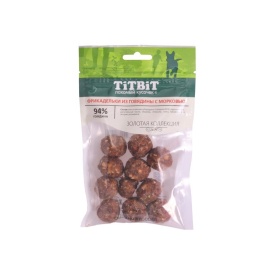 TiTBiT Фрикадельки из говядины с морковью для собак, золотая коллекция - 70 г