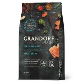 Сухой корм Grandorf Fresh Dog Salmon &amp; Sweet Potato для взрослых собак крупных пород лосось, с бататом, 10 кг