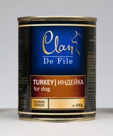 Консервы Clan De File для собак с индейкой - 340 г
