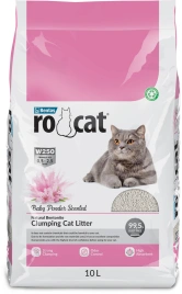 Наполнитель Ro Cat комкующийся без пыли  с ароматом детской присыпки, 8.5 кг