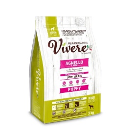 Vivere Medium Puppy сухой корм для щенков средних пород со вкусом ягненка - 3 кг