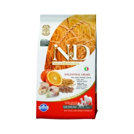 Farmina N&D Low - Grain Canine Codfish & Orange Adult Medium низкозерновой сухой корм с треской и апельсином для взрослых собак - 12 кг