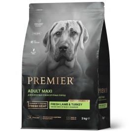 Сухой корм Premier Dog Adult Maxi Lamb &amp; Turkey для собак крупных пород, с ягненком и индейкой, 3 кг