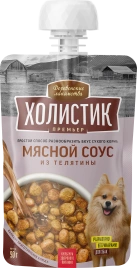 Влажный корм «Деревенские лакомства» мясной соус из телятины для собак, 90 г