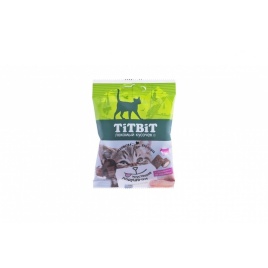 TiTBiT Хрустящие подушечки для кошек с паштетом из говядины - 30 г