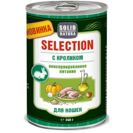 Solid Natura Selection влажный корм для кошек с кроликом в консервах - 340 г