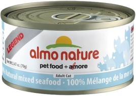 Almo Nature Legend Adult Cat Mixed Seafood консервированный корм с цельными кусочками морепродуктов в бульоне для взрослых кошек - 70 г