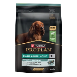Сухой корм Purina Pro Plan Adult Small & Mini Sensitive Digestion для собак мелких пород, ягнёнок и рис, 7 кг