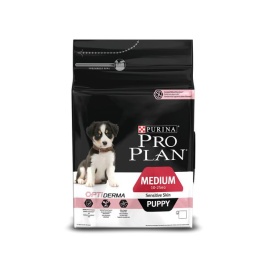 Purina PRO PLAN для щенков средних пород с чувствительной кожей OPTIDERMA с лососем и рисом - 3 кг