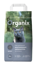 Наполнитель Organix впитывающий для кошачьего туалета, без аромата, 8 л