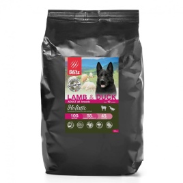 Blitz Adult сухой беззерновой корм для взрослых собак с ягненком и уткой - 12 кг