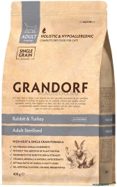 Сухой корм Grandorf Holistic Sterilised кролик с индейкой для стерилизованных кошек, 2 кг