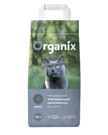 Наполнитель Organix впитывающий для кошачьего туалета, без аромата, 16 л