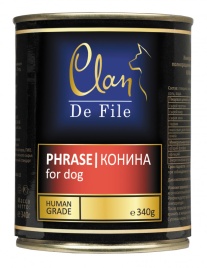 Консервы Clan De File для собак с кониной - 340 г