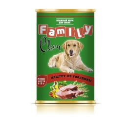 Clan Family влажный корм для собак паштет из говядины в консервах - 415 г