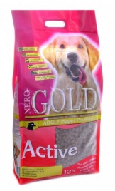 Nero gold adult active для активных собак с курицей и рисом 12 кг