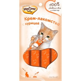 Крем-лакомство Мнямс для кошек с курицей - 60 г
