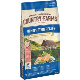 Country Farms сухой монопротеиновый корм для взрослых собак с лососем - 10 кг