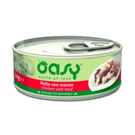 Oasy Wet cat Specialita Naturali Chicken Beef дополнительное питание для кошек с курицей и говядиной в консервах - 70 г (1 шт)