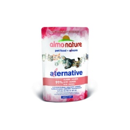 Almo Nature Alternative Adult Cat Salmon паучи для взрослых кошек с лососем и 91% мяса - 55 г