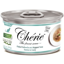 Pettric Cherie Flaked Yellowfin Mix влажный корм для кошек с тунцом в подливе - 80 г