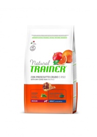 Trainer Natural Medium Adult для взрослых собак средних пород с сыровяленой ветчиной и рисом 3 кг
