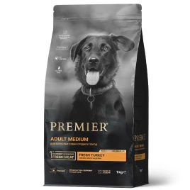 Сухой корм Premier Dog Turkey ADULT Medium для собак средних пород свежее мясо индейка 1 кг
