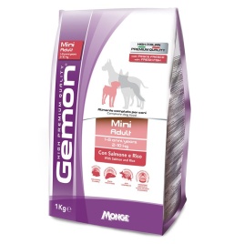 Gemon Dog Mini сухой корм для взрослых собак мелких пород с лососем и рисом - 1 кг