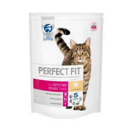 Perfect Fit сухой корм для взрослых кошек с курицей - 190 г