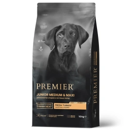 Сухой корм Premier Dog Turkey JUNIOR Medium&Maxi для юниоров средних и крупных пород свежее мясо индейка 10 кг