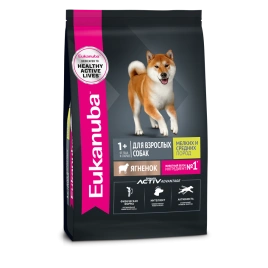 Сухой корм Eukanuba Adult для взрослых собак от 1 года с ягненком, 7 кг
