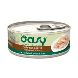 Oasy Wet cat Specialita Naturali Chicken Duck дополнительное питание для кошек с курицей и уткой в консервах - 70 г (24 шт)