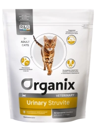 Сухой корм Organix Preventive Line URINARY Struvite для взрослых кошек  для растворения струвитных камней и предотвращения их рецидивов, 1.5 кг