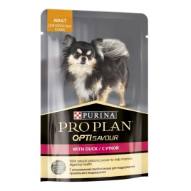 Влажный корм Purina Pro Plan Small & Mini для взрослых собак миниатюрных и мелких пород c уткой в соусе в паучах - 100 г