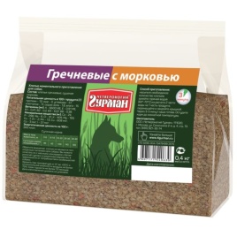 Каша для собак Четвероногий гурман гречка с морковью - 400 г