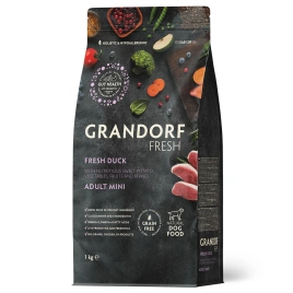 Сухой корм Grandorf Fresh Dog для взрослых собак мелких пород диетическая формула для особо аллергичных собак утка с бататом 1 кг