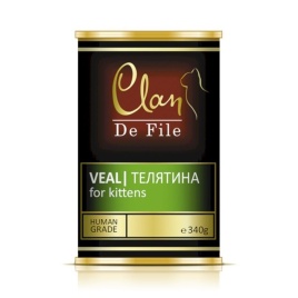 Clan De File влажный корм для котят с телятиной в консервах - 340 г