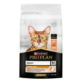 Сухой корм Purina Pro Plan Cat Adult Elegant для взрослых кошек (кожа и шерсть), с лососем, 1.5 кг