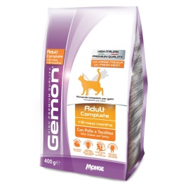 Gemon Cat Adult сухой корм для взрослых кошек с курицей и индейкой - 400 г