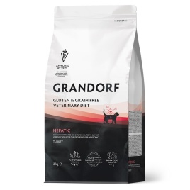 Сухой корм Grandorf Veterinary Diet Hepatic индейка для кошек для поддержки функций печени, 2 кг