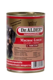 Консервы Dr. Alder's Garant для взрослых собак с говядиной 400 г