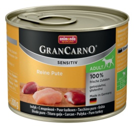 Animonda GranCarno Sensitiv / Анимонда Гран Карно Сенситив с индейкой для чувствительных собак 200 г (консервы)