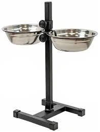 Металлическая миска Homepet для животных с регулируемой подставкой (2 шт.), 1 л