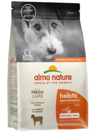 Сухой корм Almo Nature для взрослых собак малых пород со свежим ягненком и коричневым рисом, 400 г